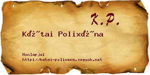 Kátai Polixéna névjegykártya